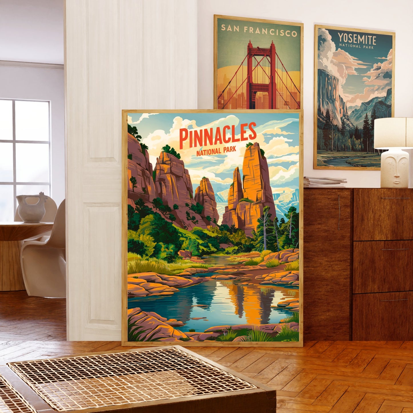 Pinnacles National Park Vintage Travel Poster - Towering Heights