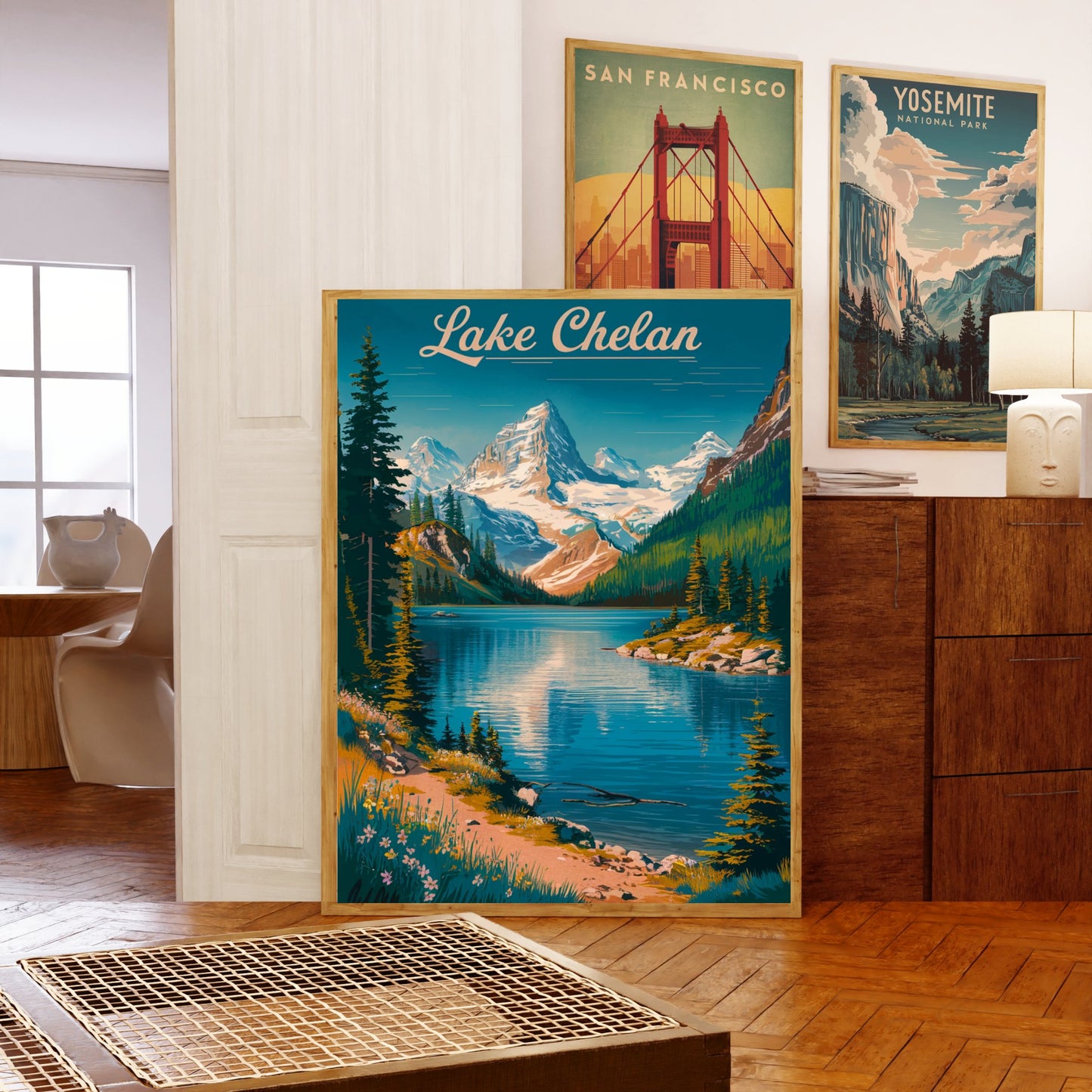 Lake Chelan Vintage Travel Poster