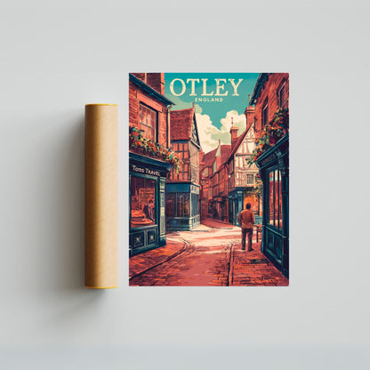 Otley Vintage Travel Poster - Riverside Walks