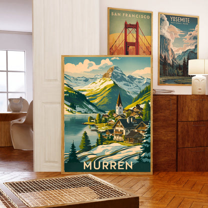 Murren Vintage Travel Poster