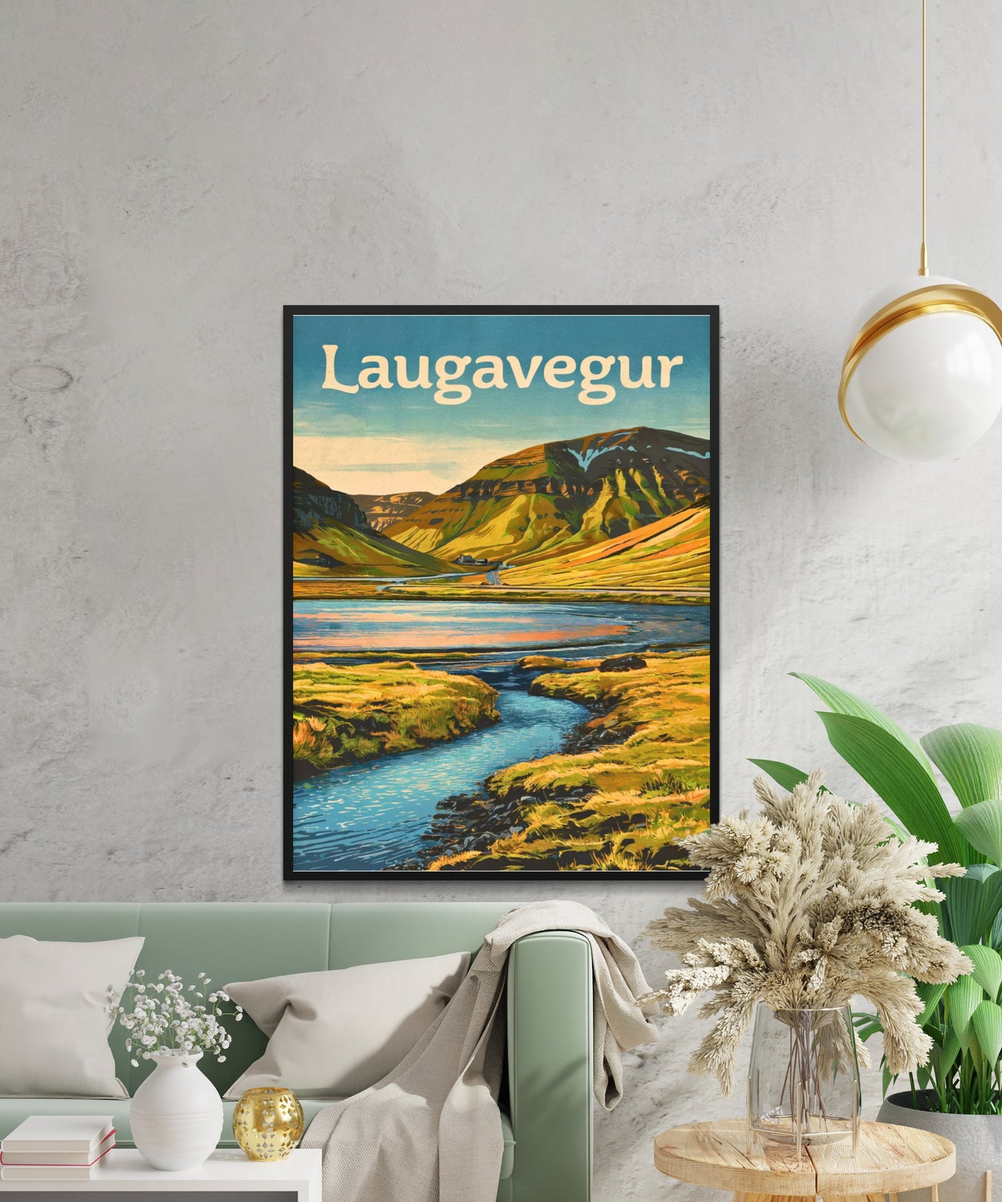 Laugavegur Vintage Travel Poster