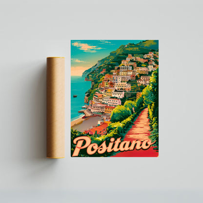 Positano Vintage Travel Poster