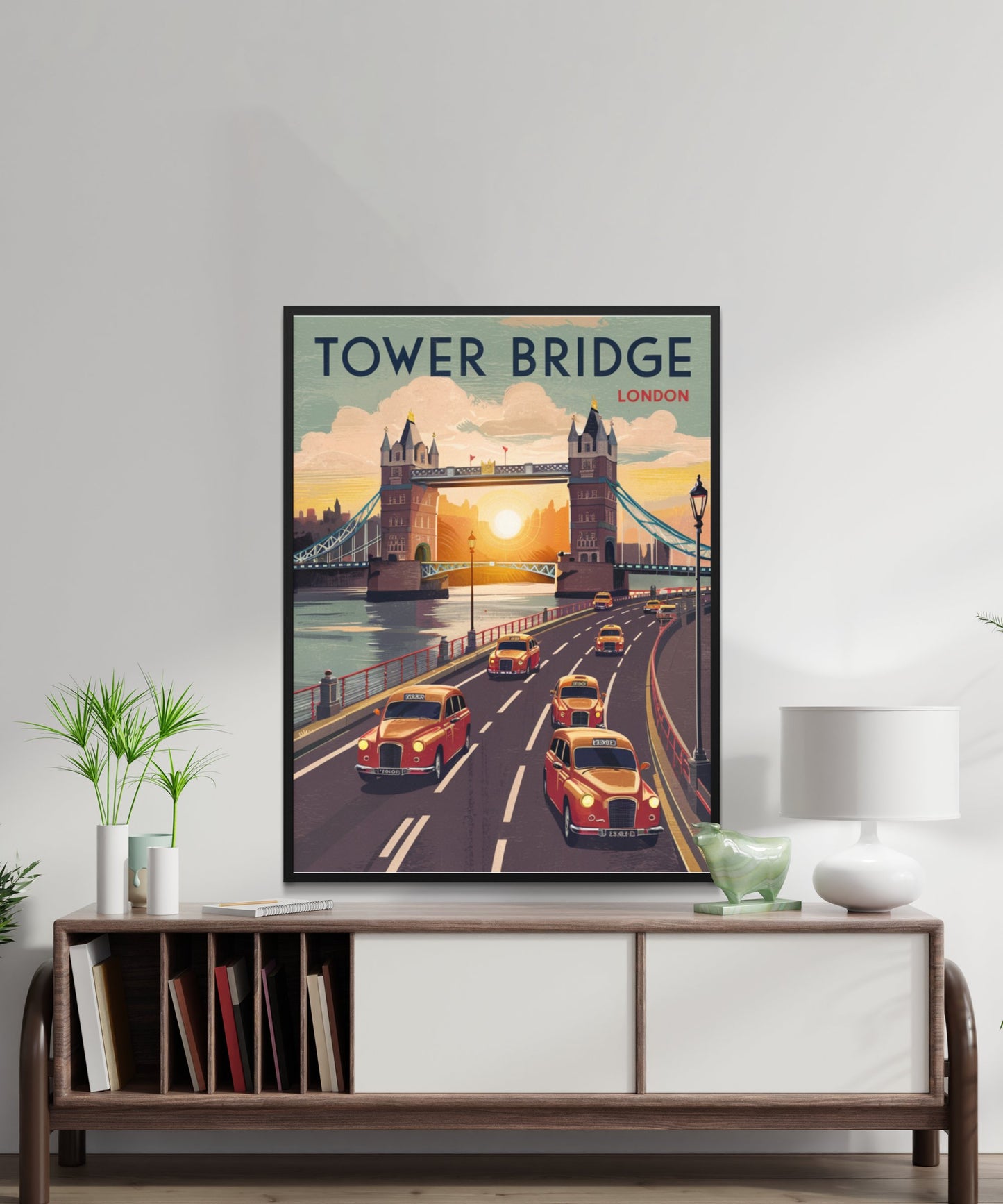 Tower Bridge Vintage Travel Poster