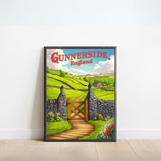 Gunnerside Vintage Travel Poster