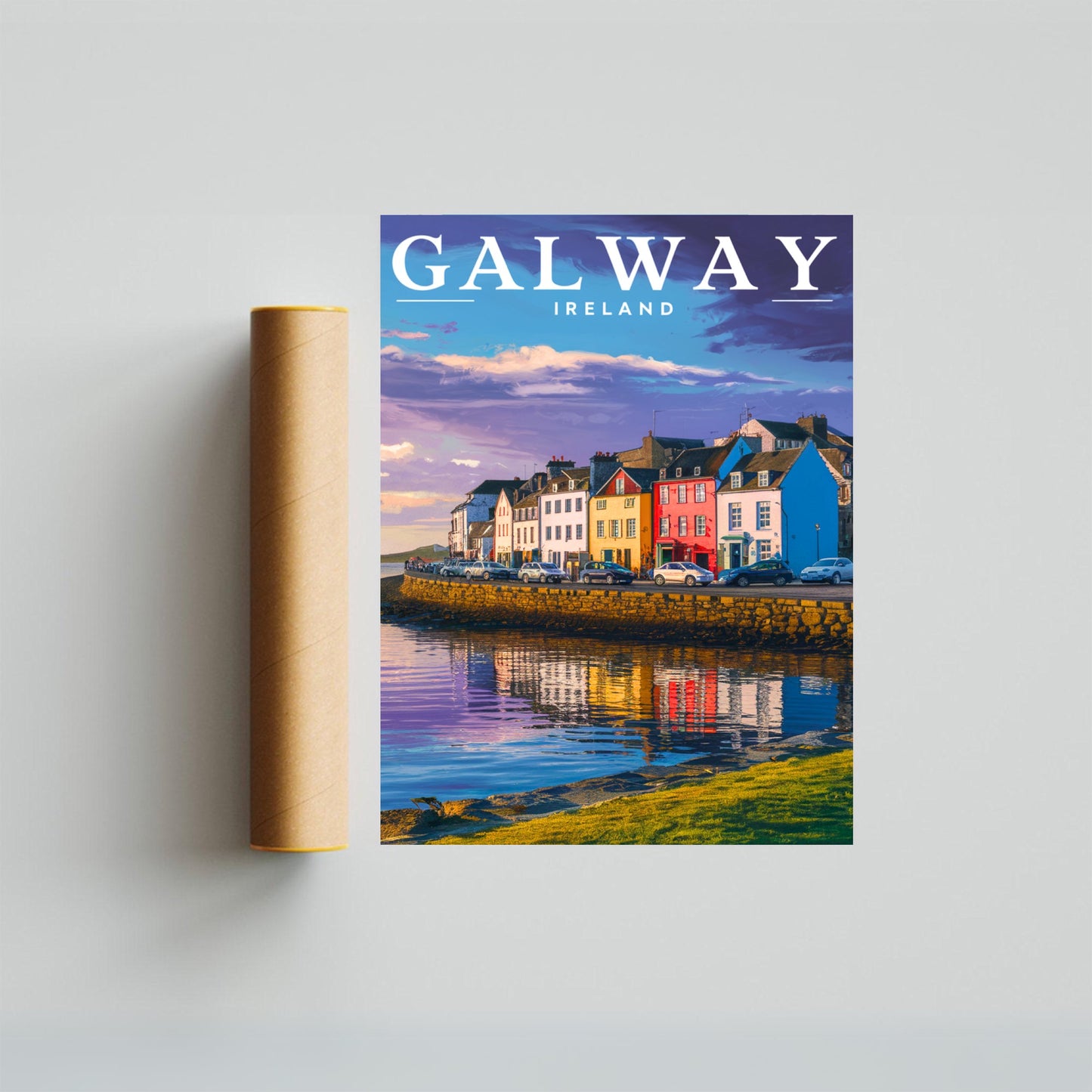 Galway Vintage Travel Poster - Seaside City