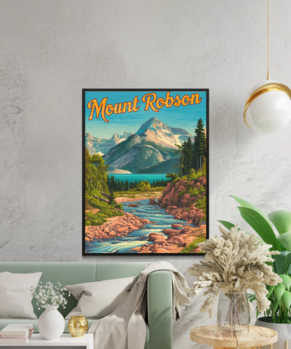 Mount Robson Vintage Travel Poster