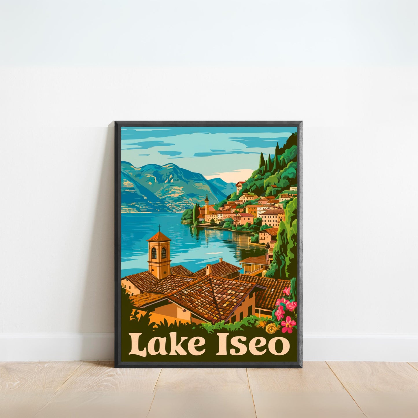 Lake Iseo Vintage Travel Poster - Tranquil Reservoir