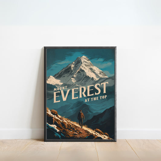 Mount Everest Vintage Travel Poster - Alpine Elegance