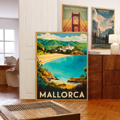 Mallorca Vintage Travel Poster