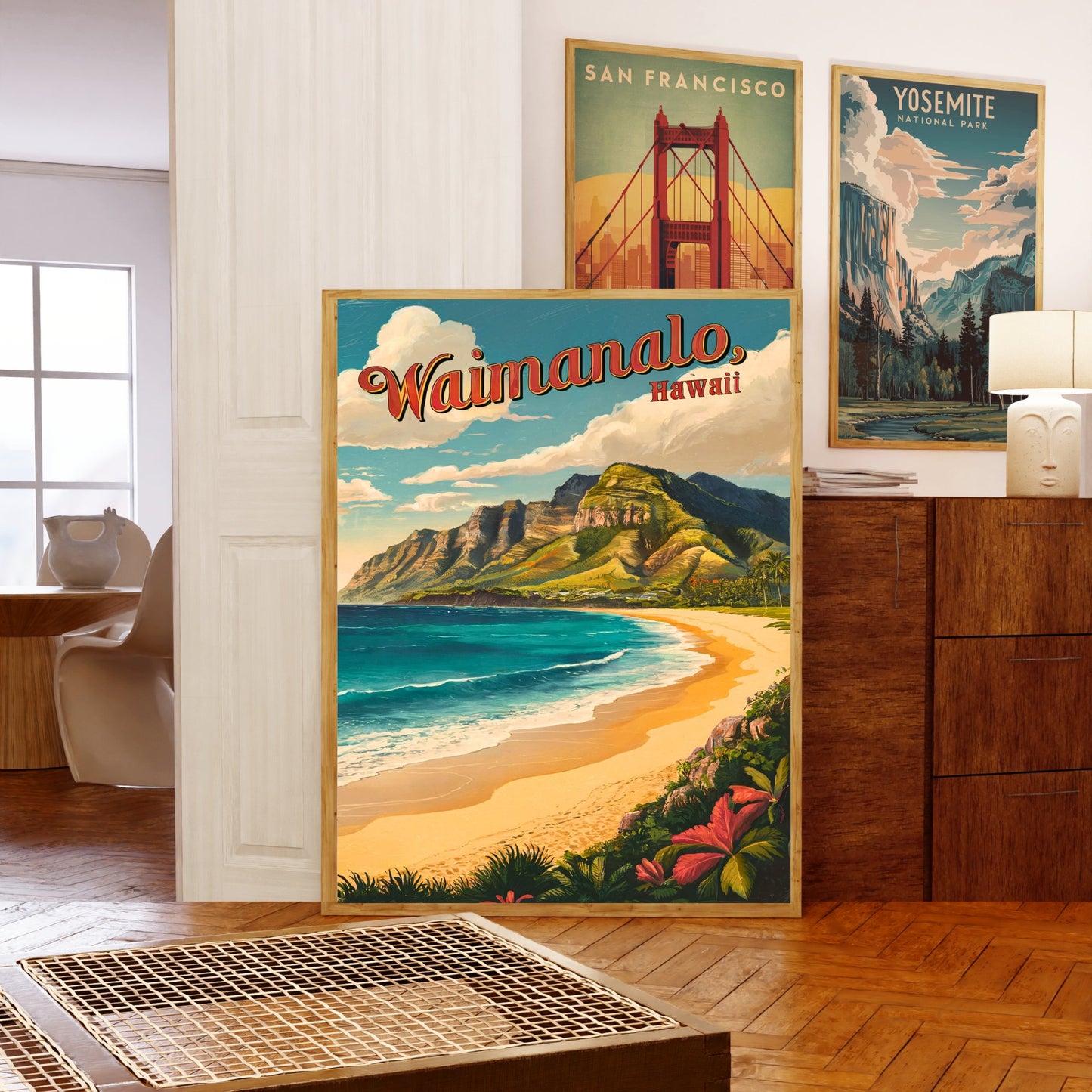 Waimanalo Vintage Travel Poster