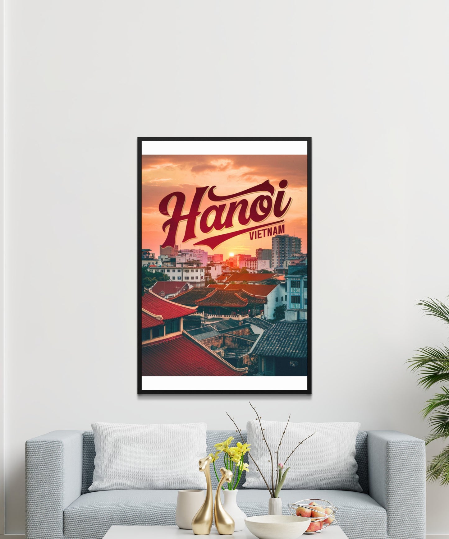 Hanoi Vintage Travel Poster