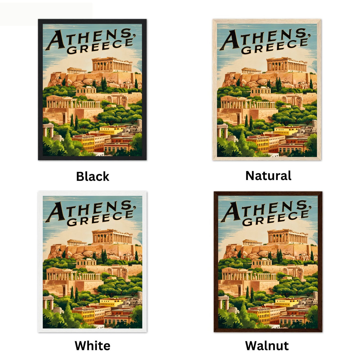 Athens Vintage Travel Poster- Gateway to Antiquity