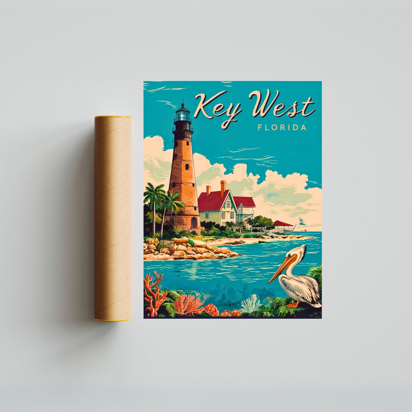 Key West Vintage Travel Poster