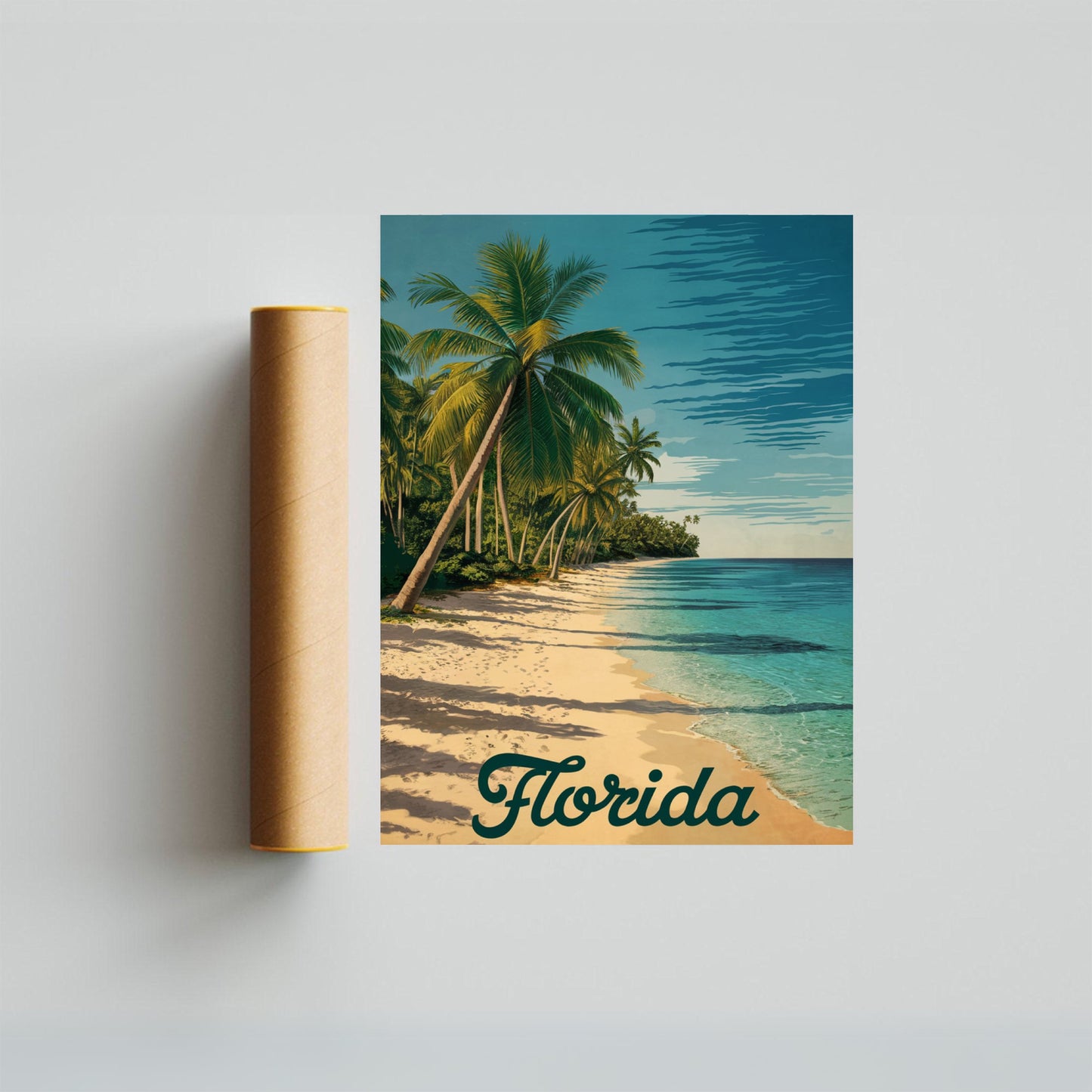 Florida Vintage Travel Poster - Vintage Coastal Charm