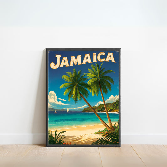 Jamaica Vintage Travel Poster