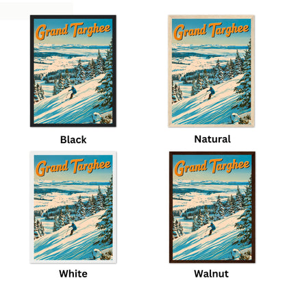 Grand Targhee Vintage Travel Poster - Mountain Ski Adventure