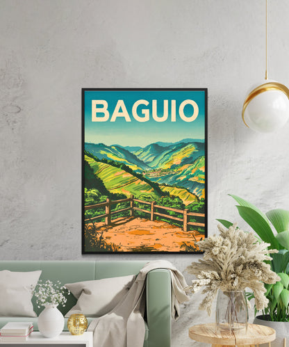 Baguio City Vintage Travel Poster