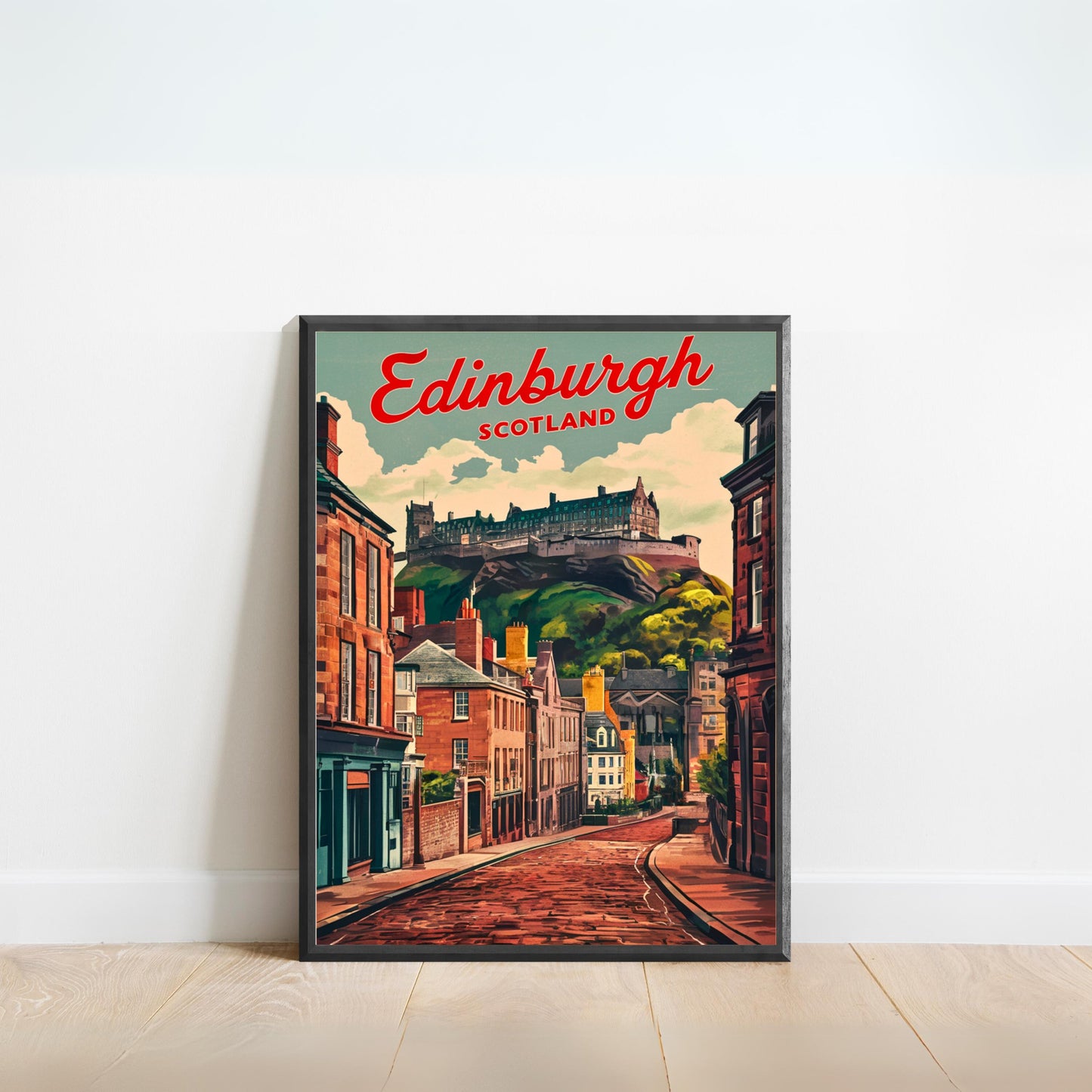 Edinburgh Vintage Travel Poster - Timeless Scottish Splendor