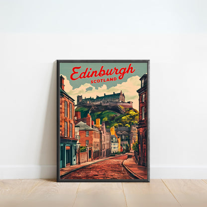 Edinburgh Vintage Travel Poster - Timeless Scottish Splendor