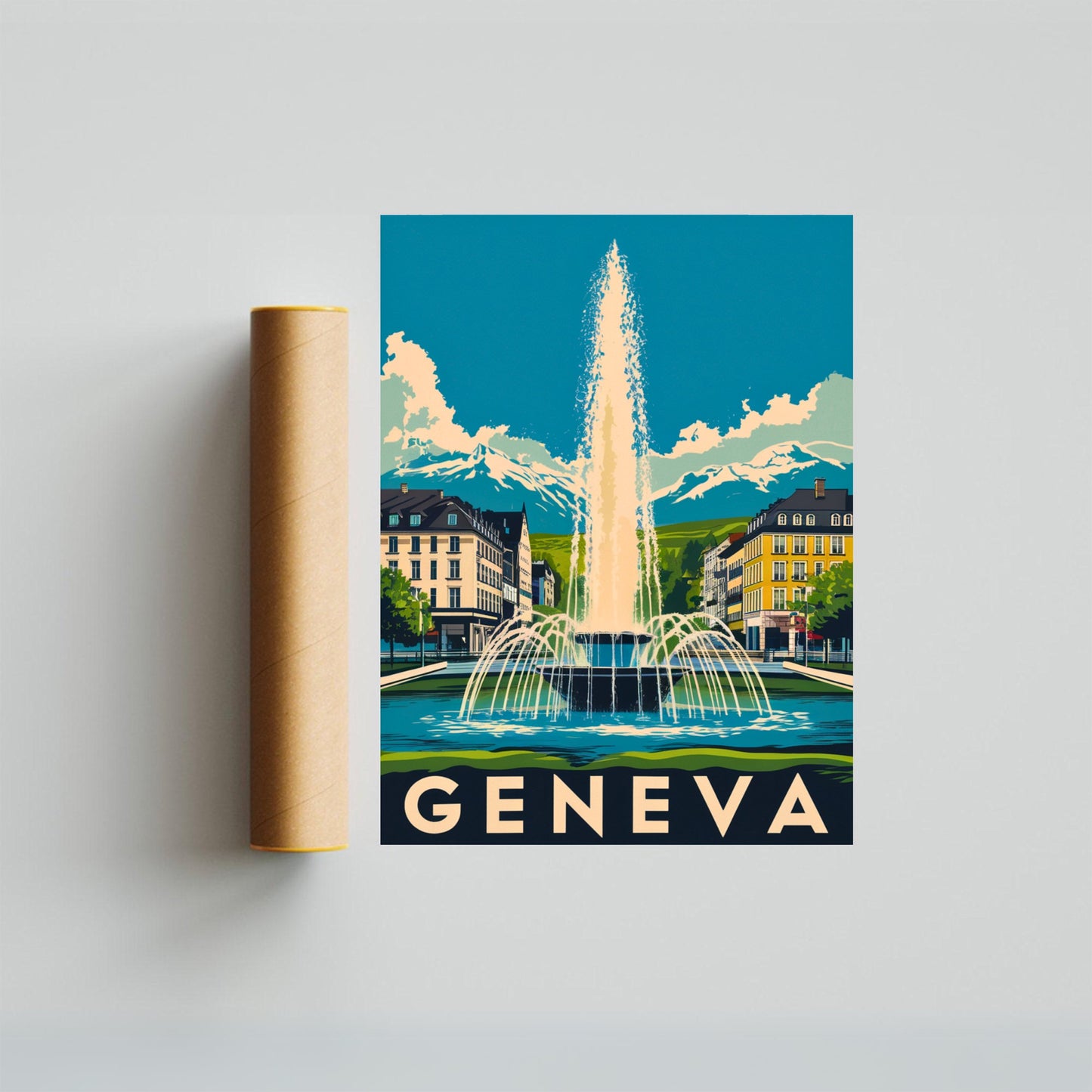 Geneva Vintage Travel Poster