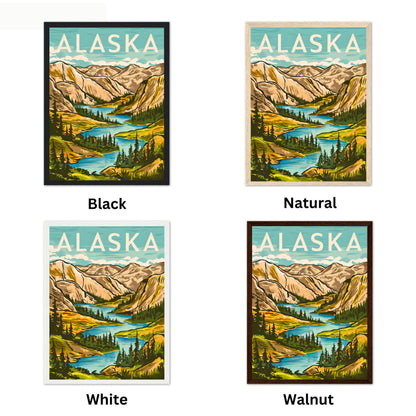 Alaska Vintage Travel Poster - Wilderness Majesty