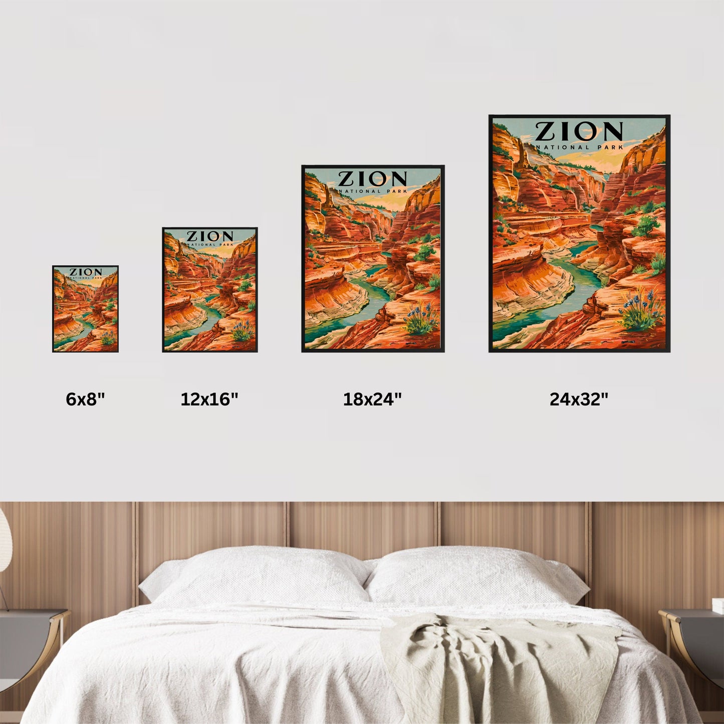 Zion National Park Vintage Travel Poster