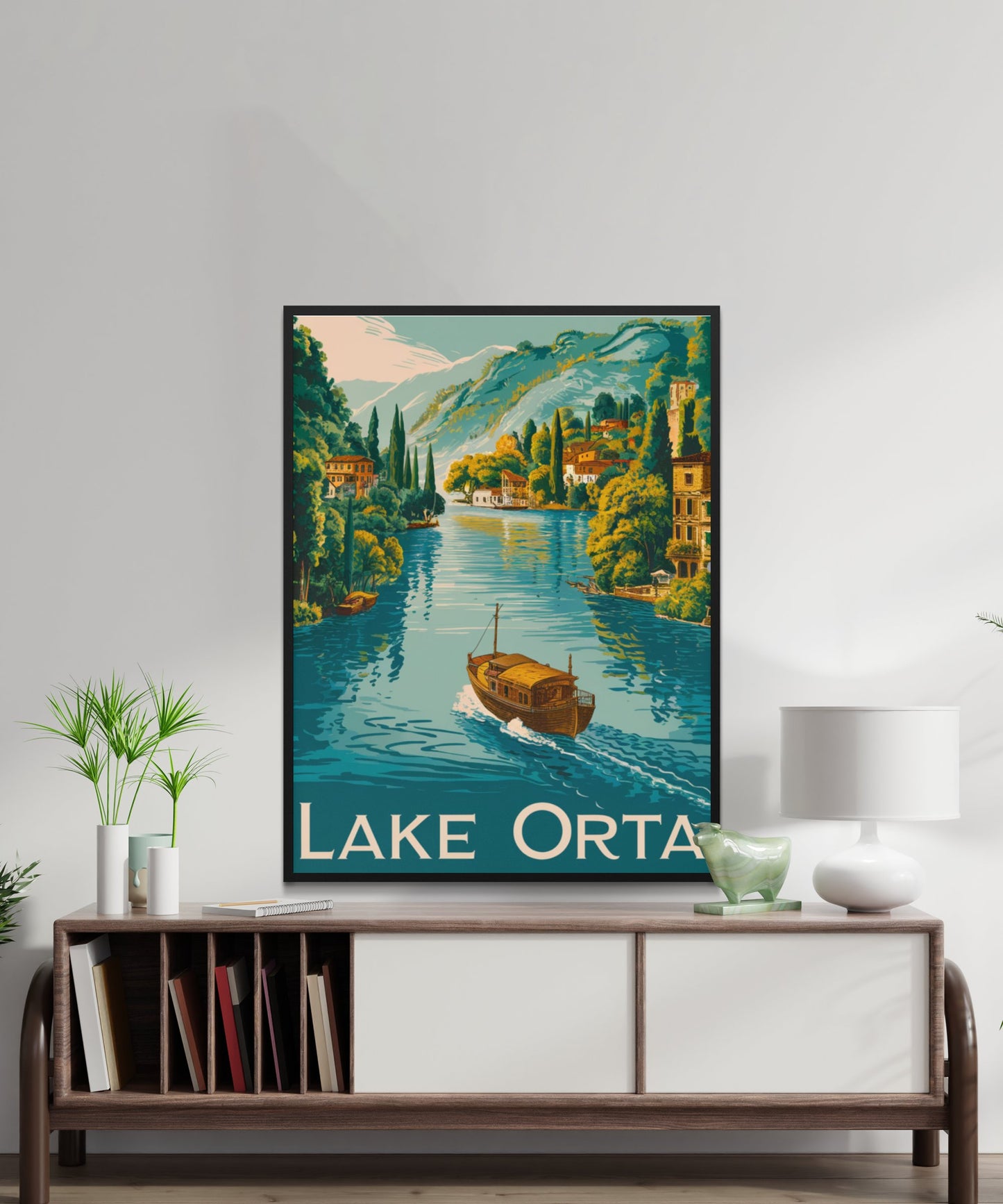 Lake Orta Vintage Travel Poster - Charming Shores