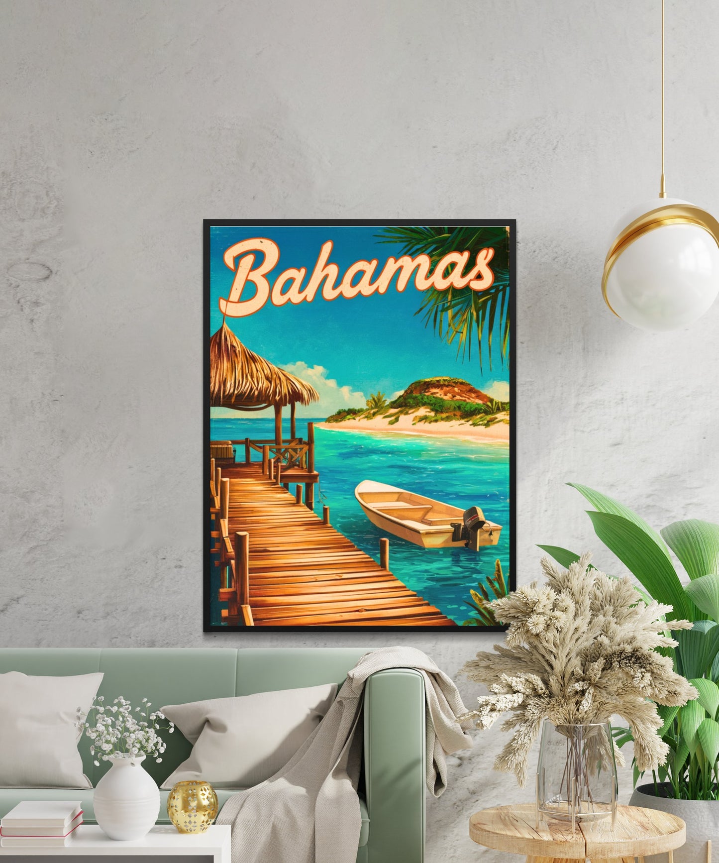 Bahamas Vintage Travel Poster - Tropical Paradise