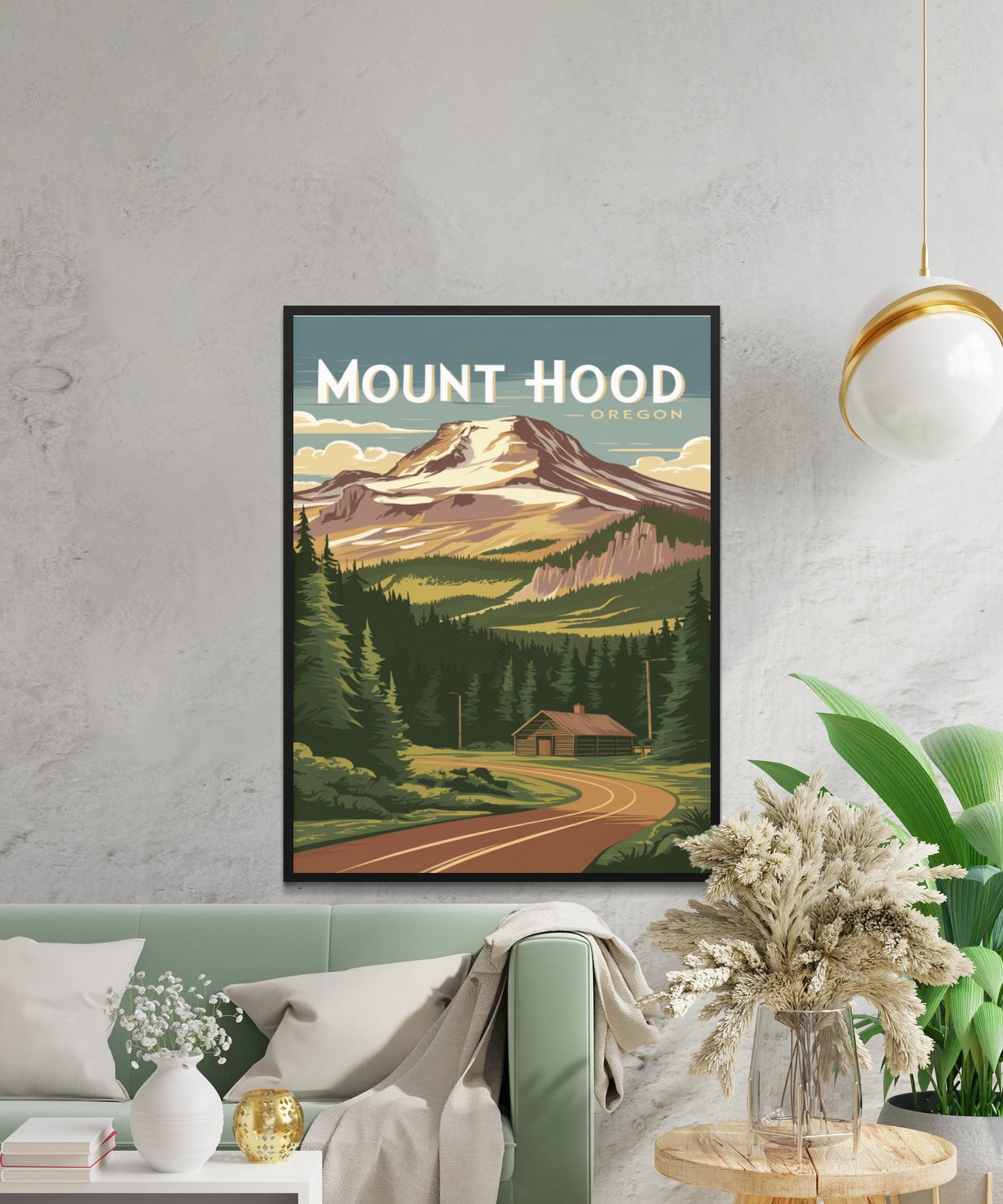 Mount Hood Vintage Travel Poster -Iconic Northwest Peak