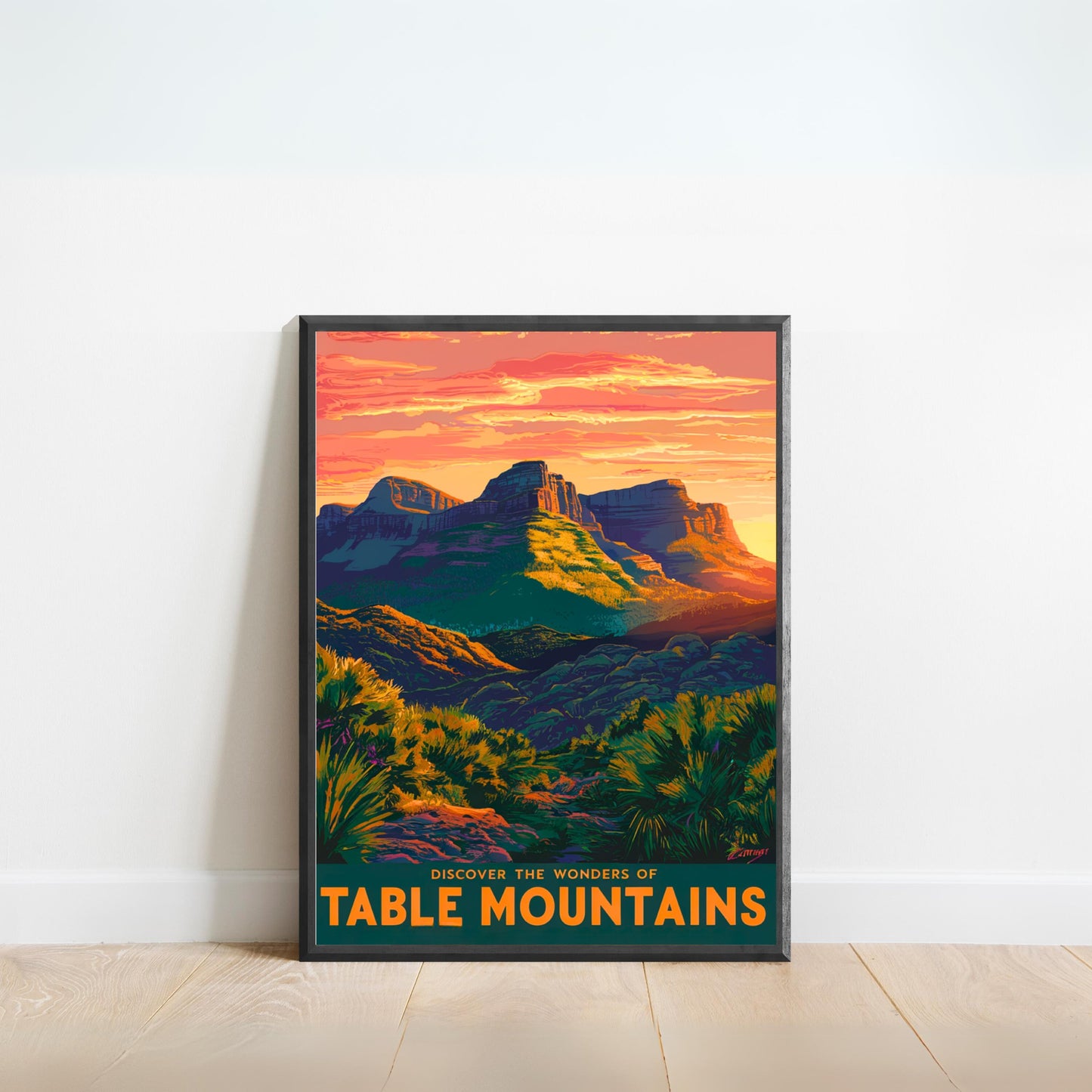 Table Mountain Vintage Travel Poster - Beautiful Views