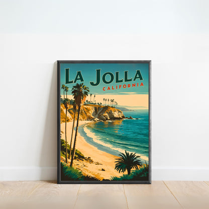 La Jolla Cove  Vintage Travel Poster