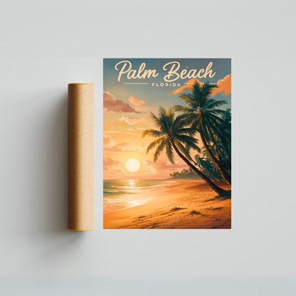 Palm Beach Vintage Travel Poster