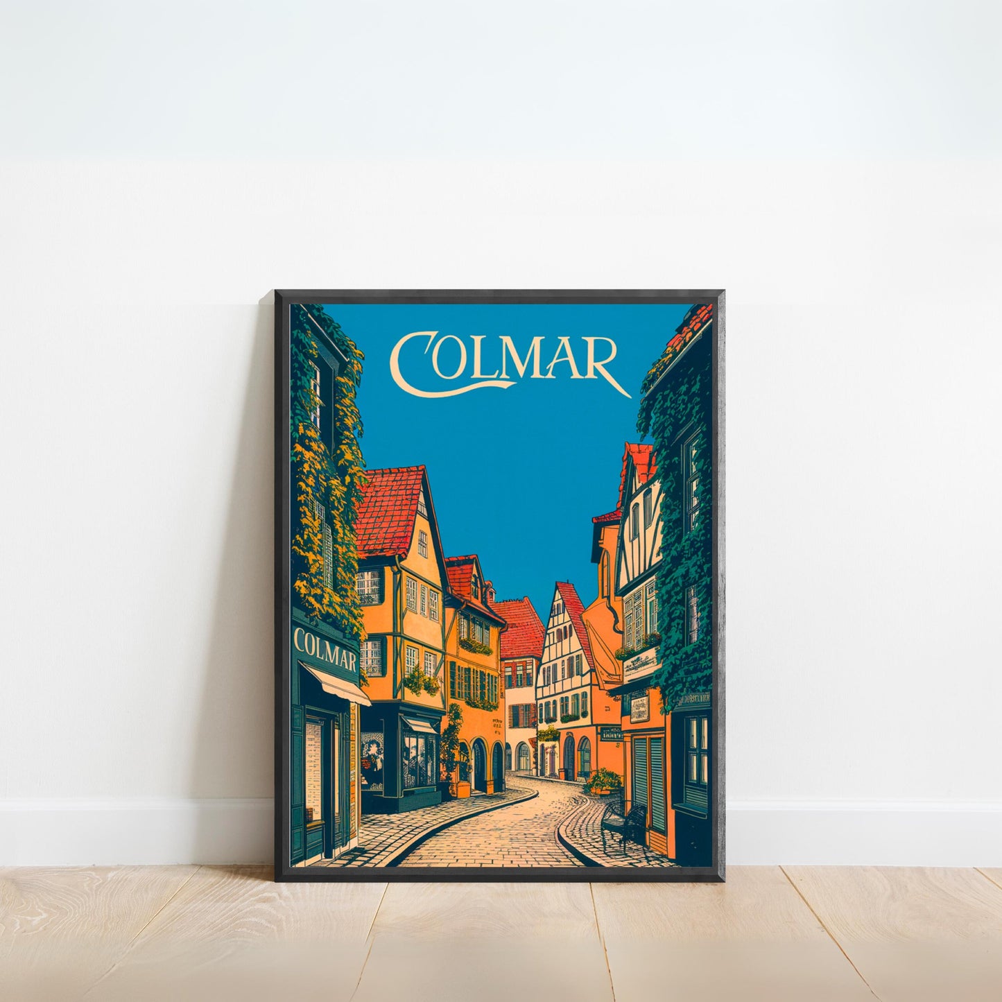 Colmar Vintage Travel Poster - Busy Streets