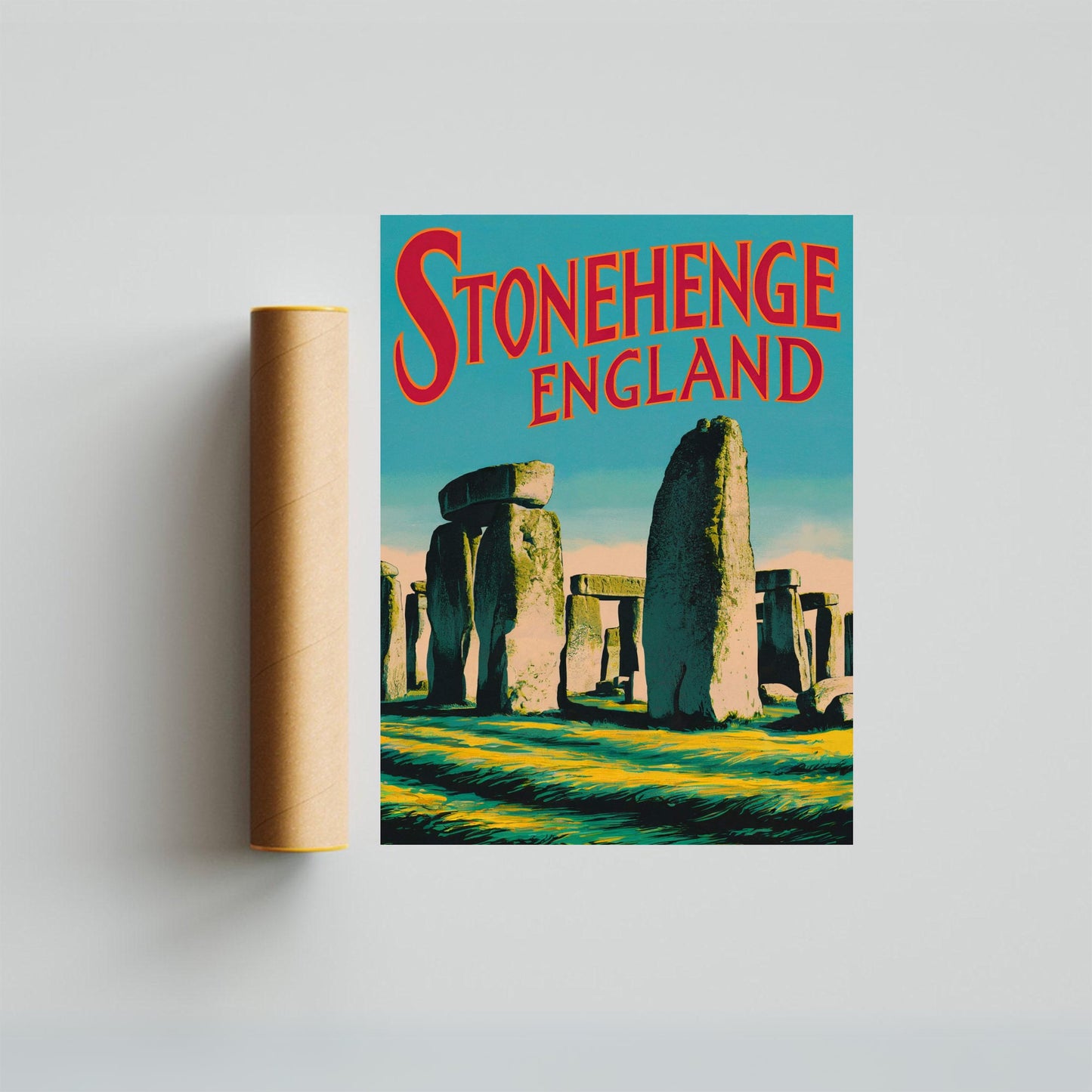 Stonehenge Vintage Travel Poster