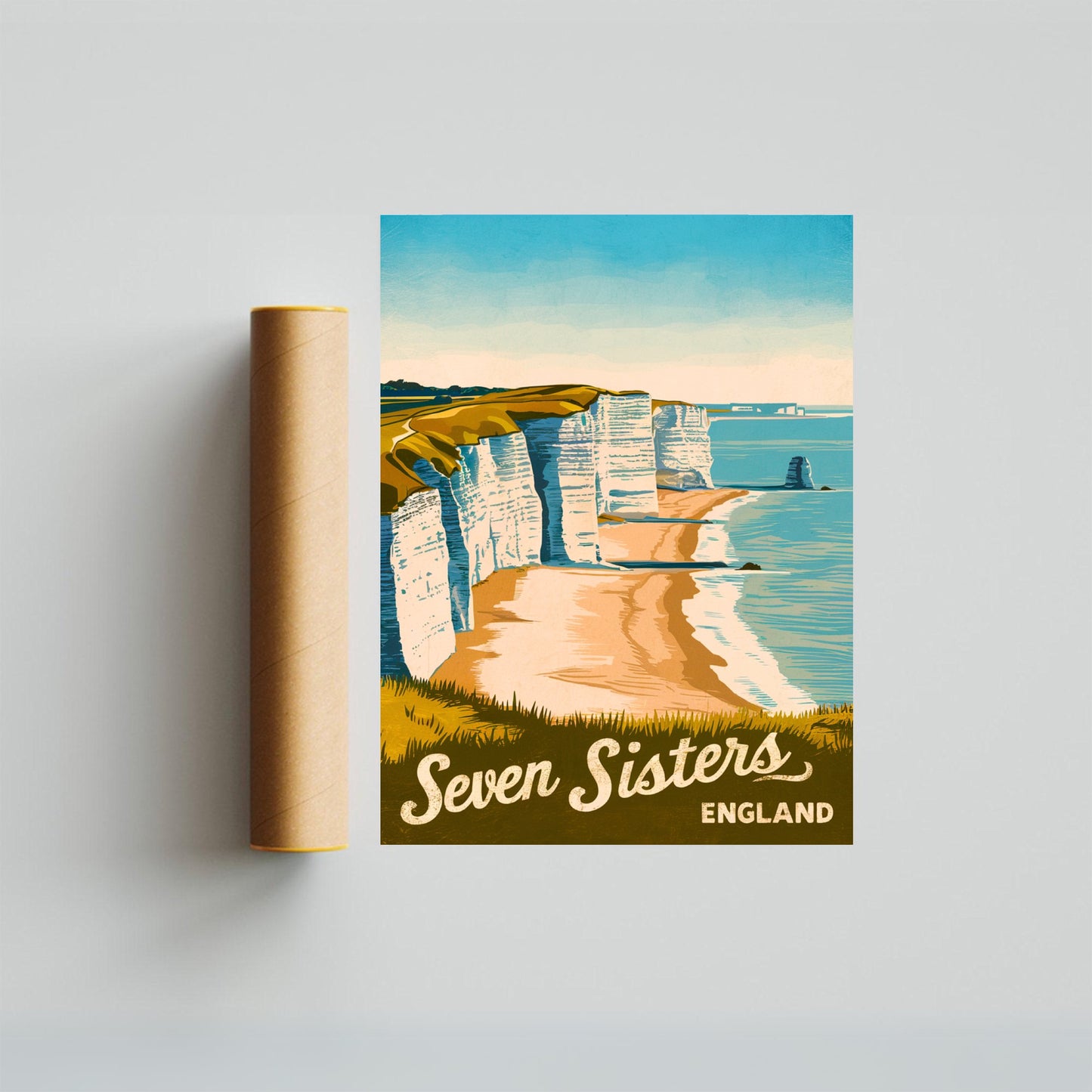 Seven Sisters Vintage Travel Poster