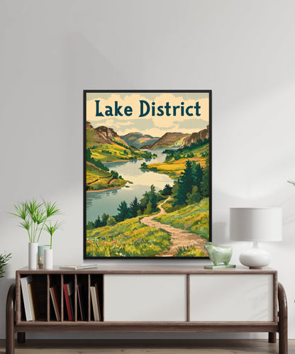 Lake District Vintage Travel Poster - Timeless English Tranquility