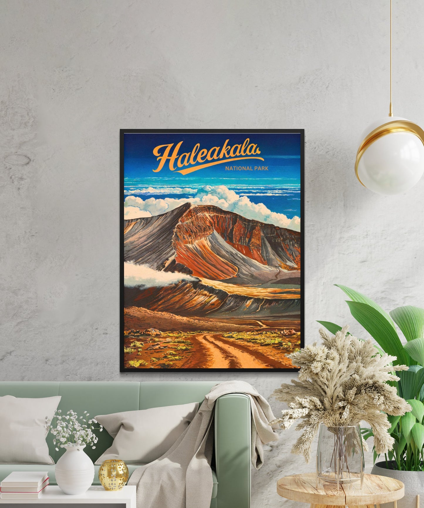 Haleakalā Vintage Travel Poster - Volcano Landscape