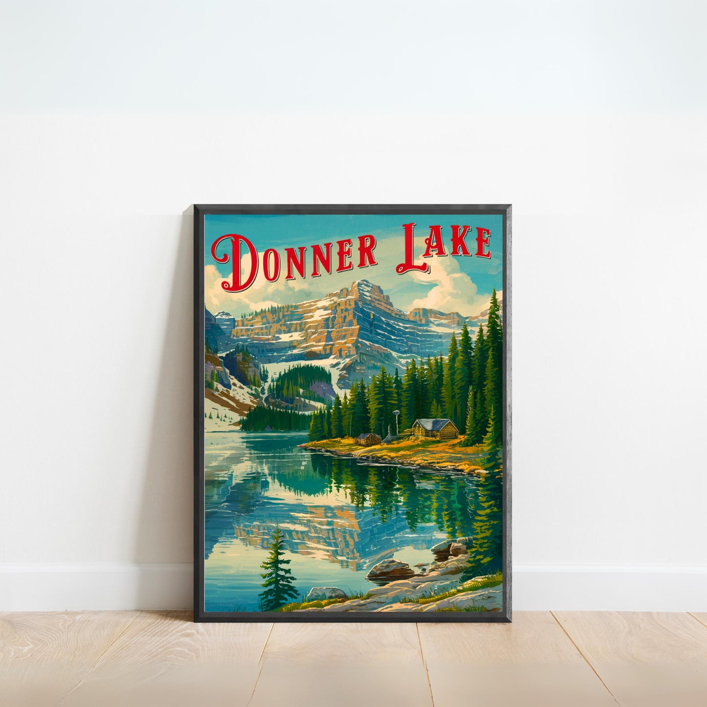 Donner Lake  Vintage Travel Poster - Fishing Haven