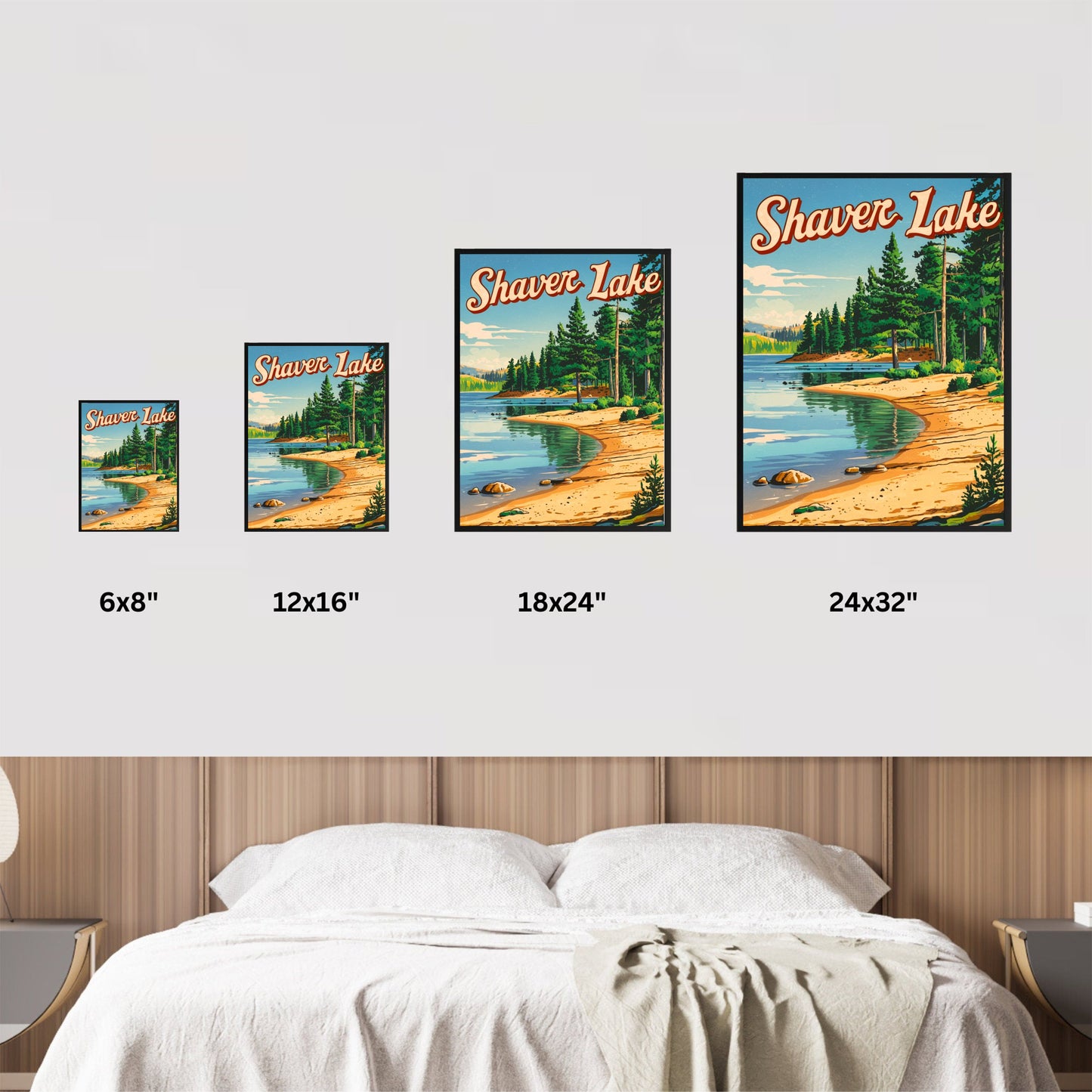 Shaver Lake Vintage Travel Poster - Scenic Overlook