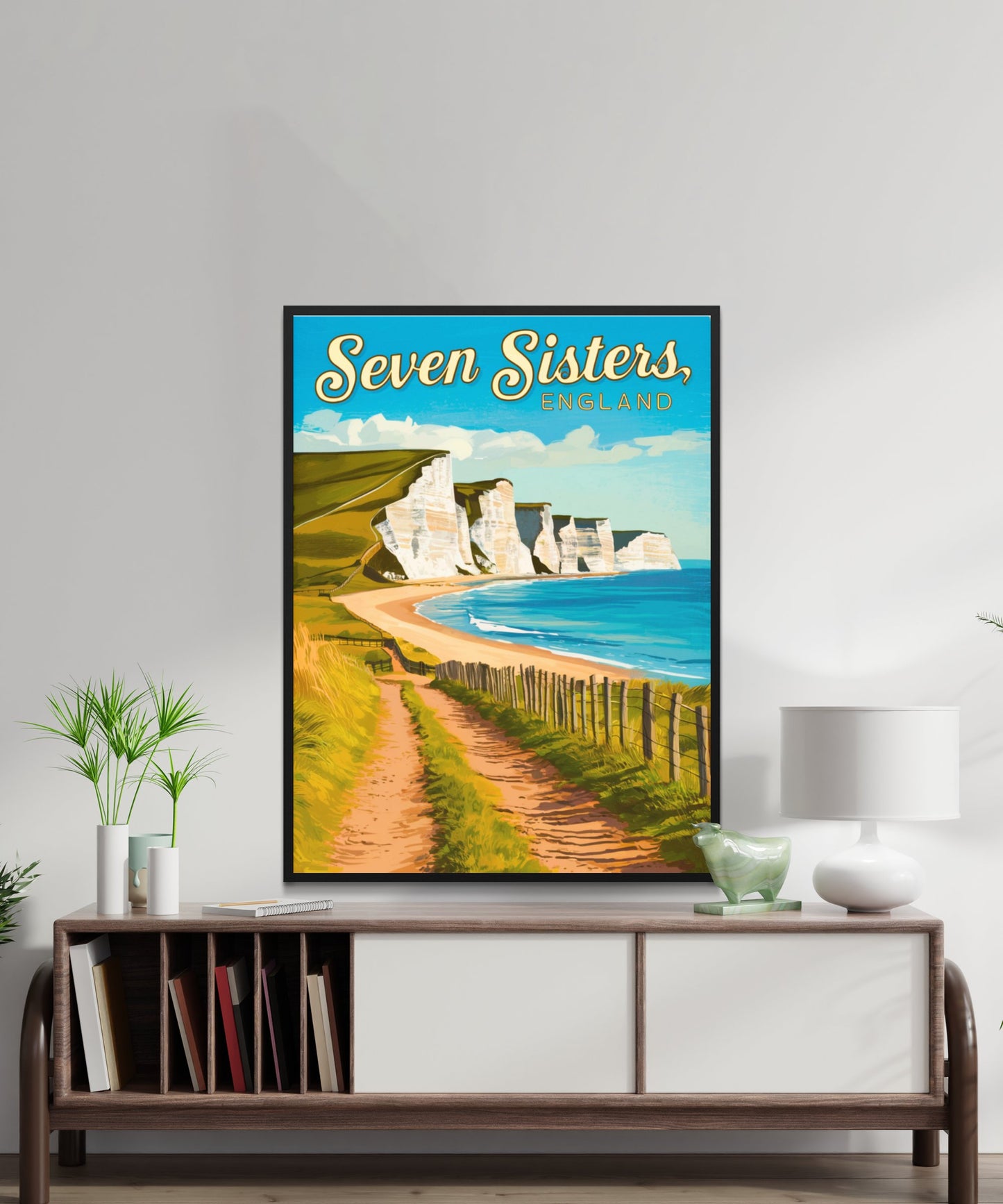 Seven Sisters Vintage Travel Poster - Scenic Bays