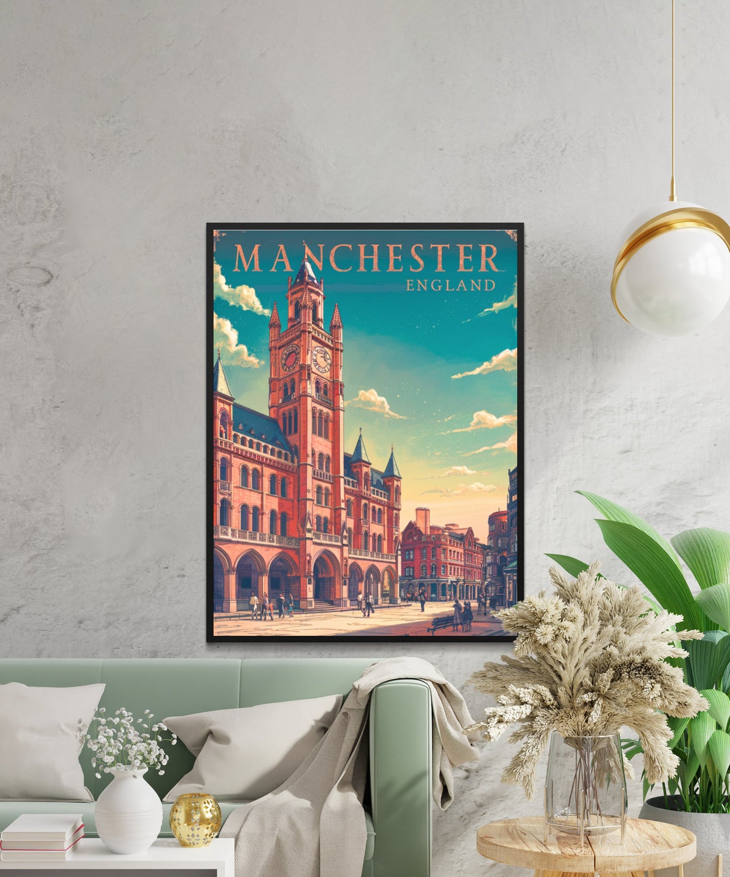 Manchester Vintage Travel Poster - Industrial Heritage