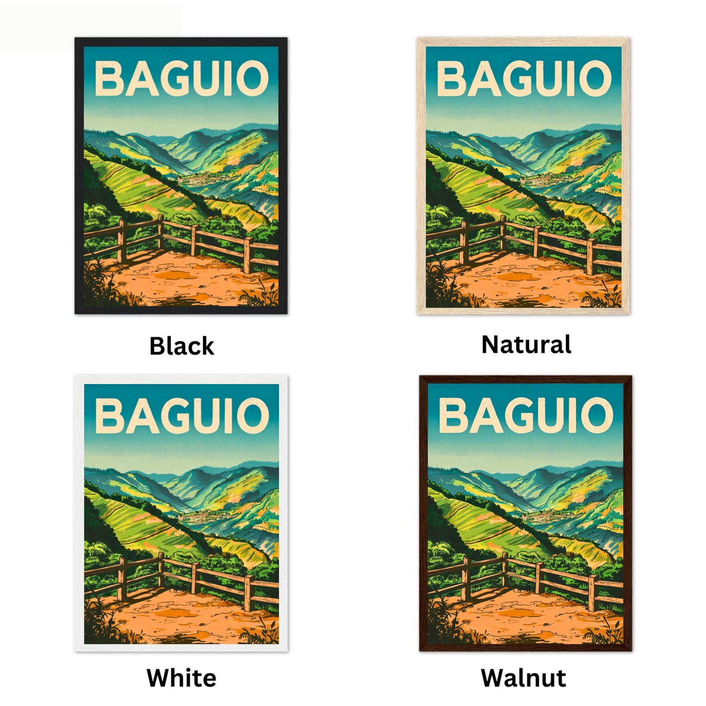 Baguio City Vintage Travel Poster