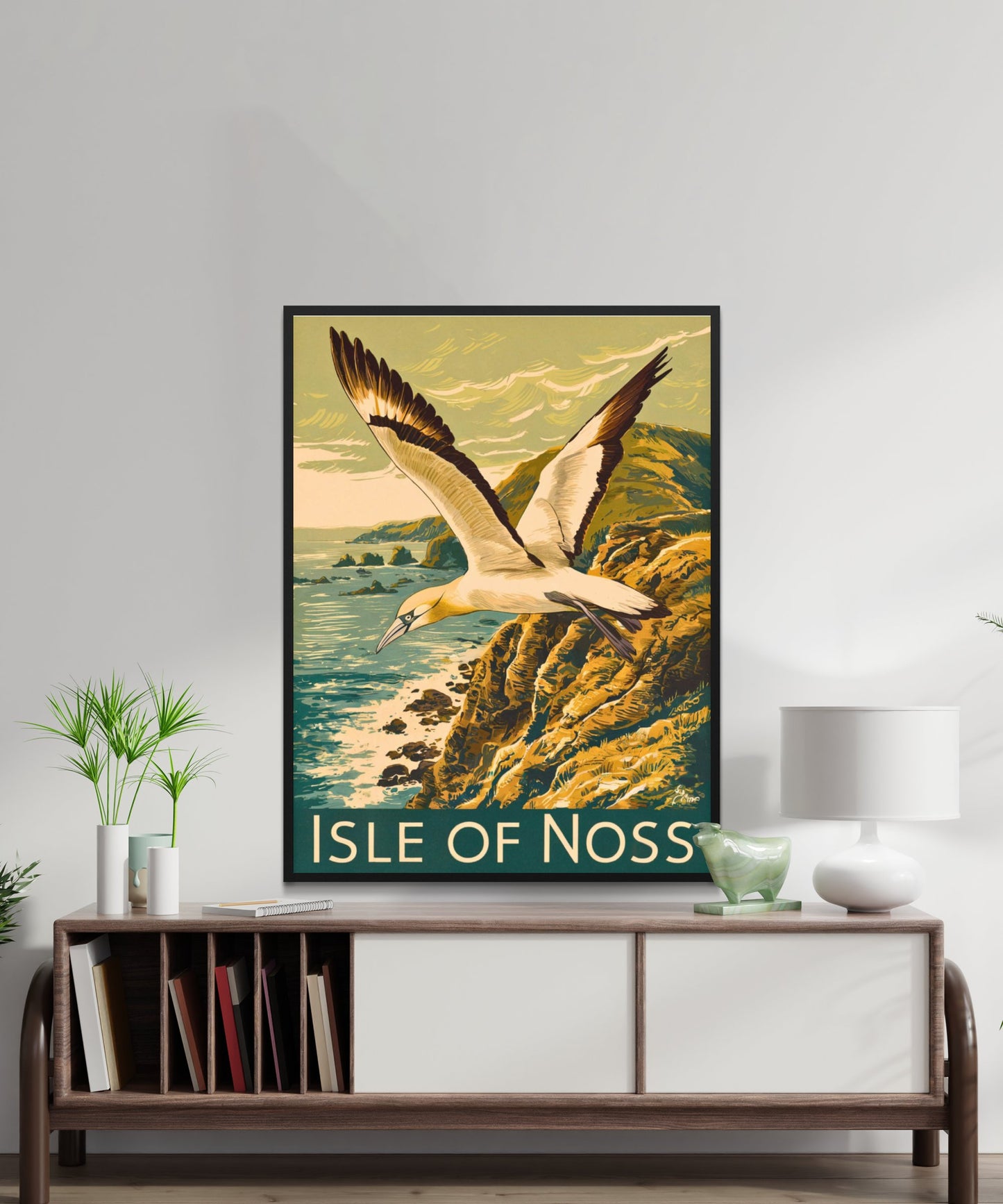 Isle of Noss Vintage Travel Poster