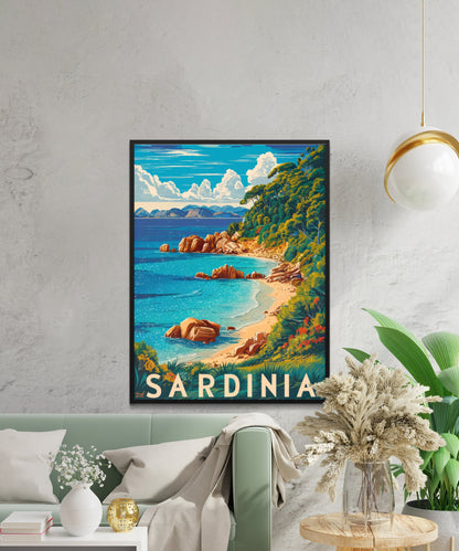 Sardinia Vintage Travel Poster - Timeless Charm