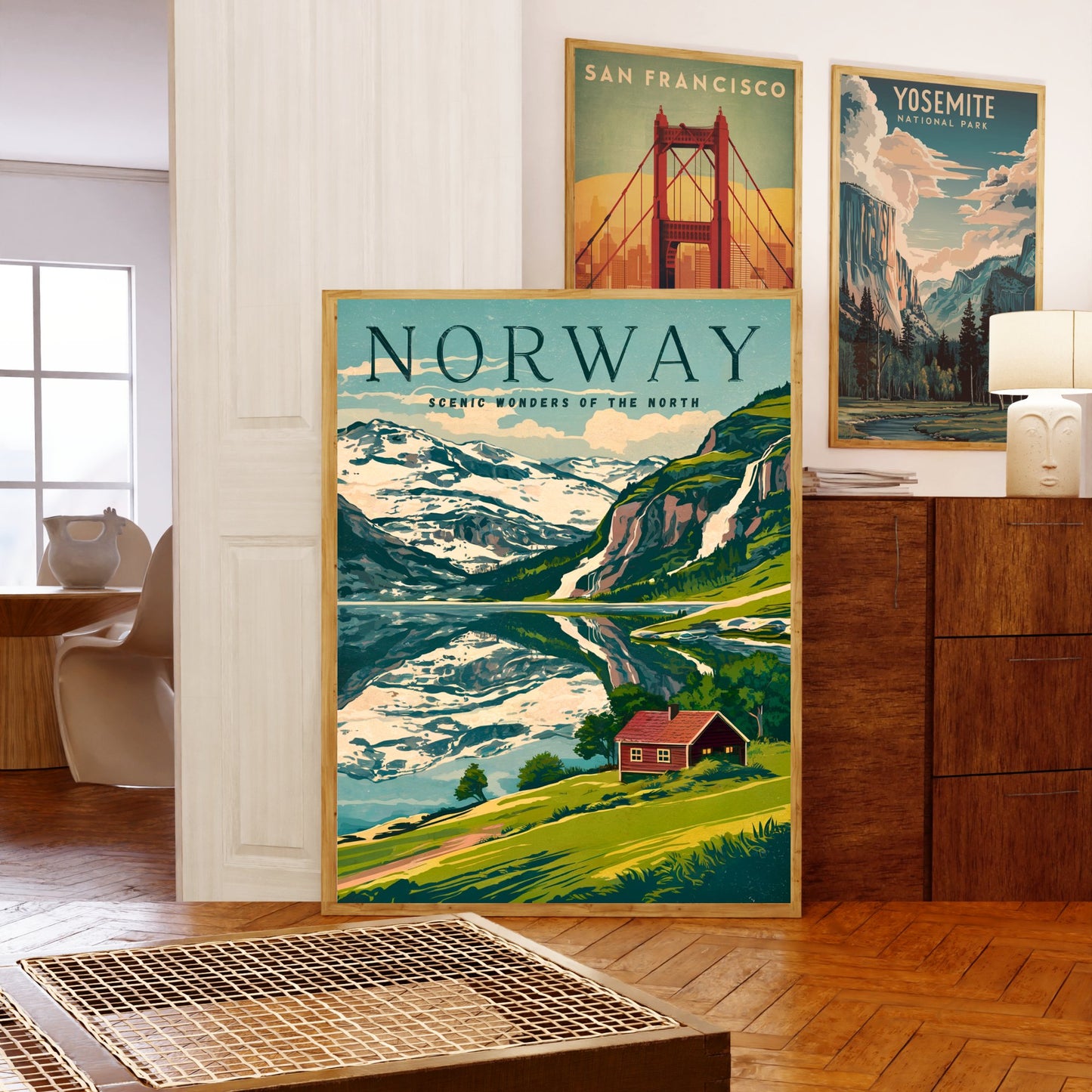 Norway Vintage Travel Poster - The Fjords