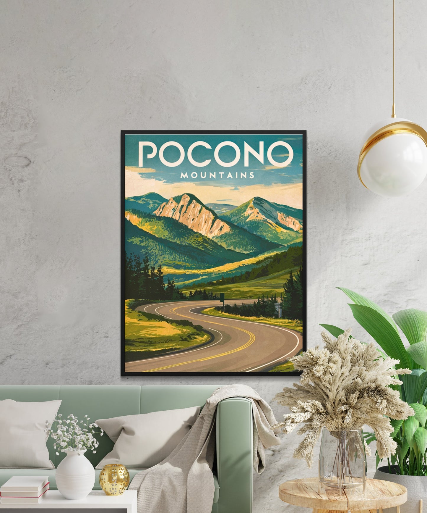 Pocono Mountains Vintage Travel Poster - Adventure Retreat