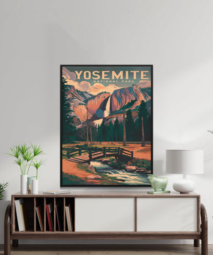 Yosemite Vintage Travel Poster - Wilderness Splendor