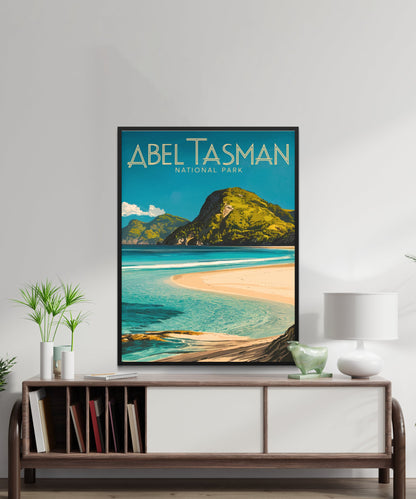 Abel Tasman Park  Vintage Travel Poster - Outdoor Adventure