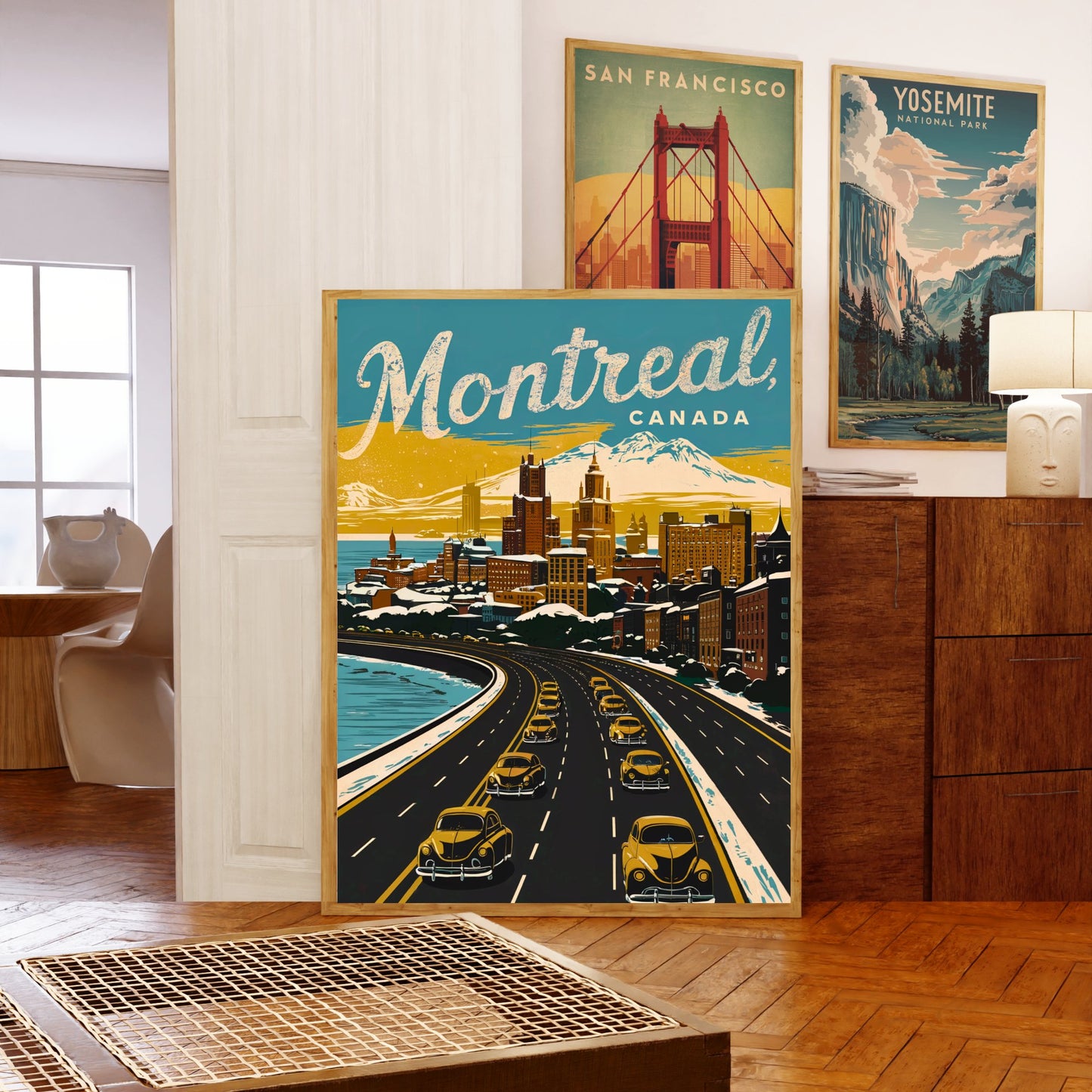 Montreal Vintage Travel Poster - Skyline City