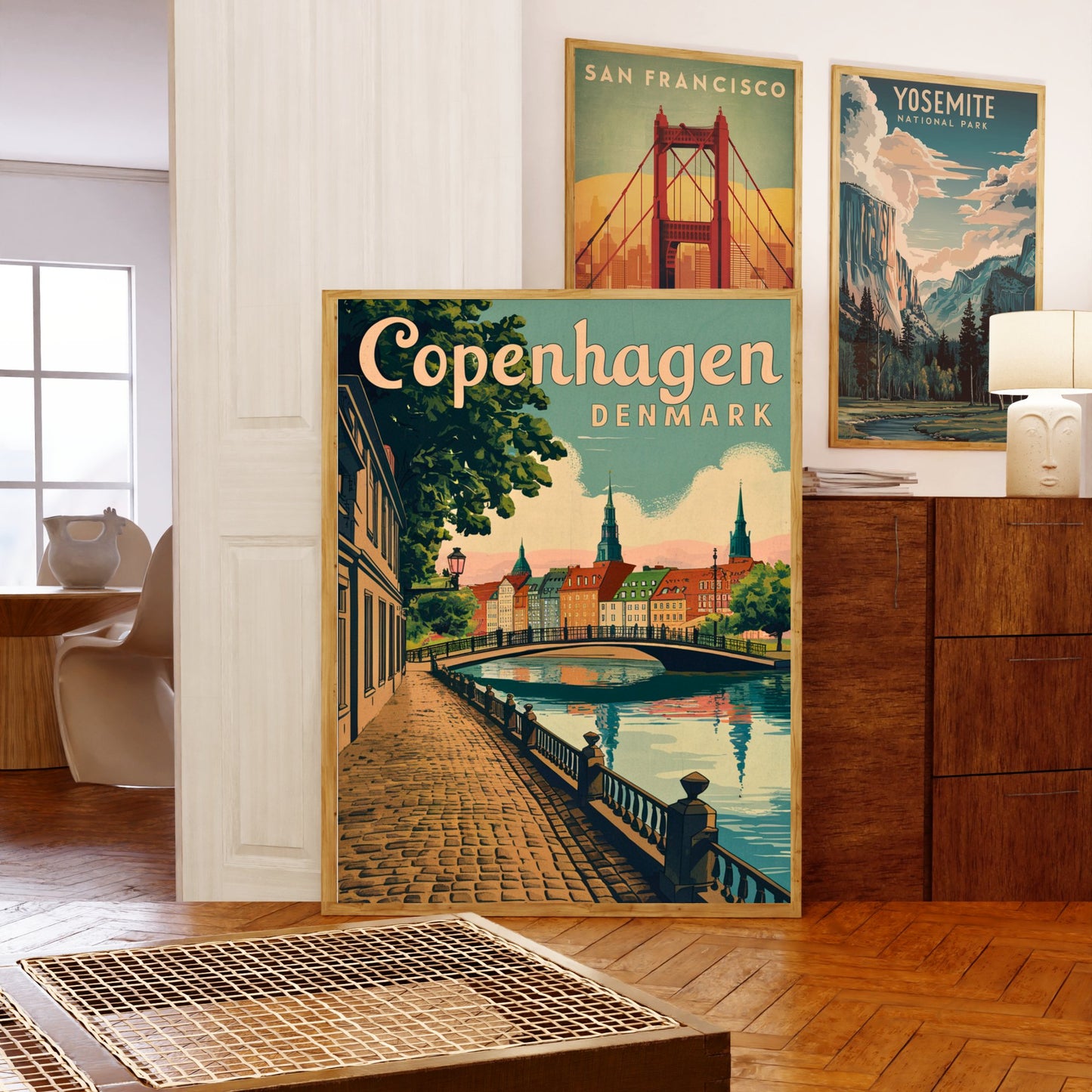 Copenhagen Vintage Travel Poster - Heart of Denmark